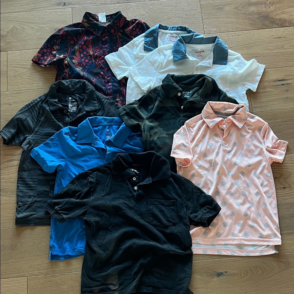 Kids Polo Shirt Collection - Black, Blue, Pink